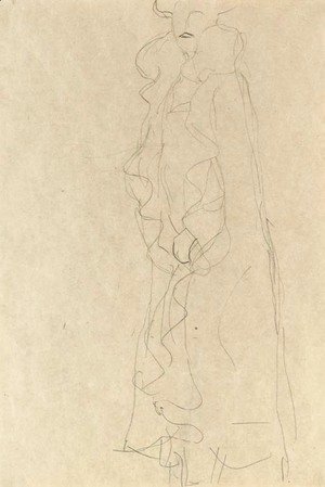 Gustav Klimt - Stehend nach links (Adele Bloch-Bauer)