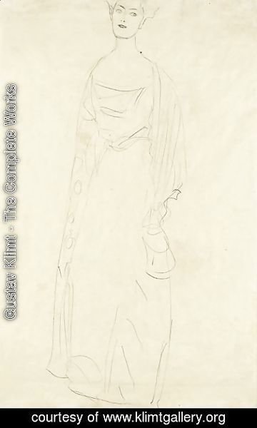 Gustav Klimt - Stehend Etwas Nach Links (Bildnis Margaret Stonborough-Wittgenstein) Standing Turned To The Left (Portrait Of Margaret Stonborough-Wittgenstein)