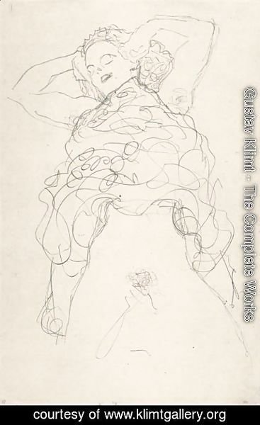 Gustav Klimt - Kniender Halbakt (Kneeling Half-Nude)