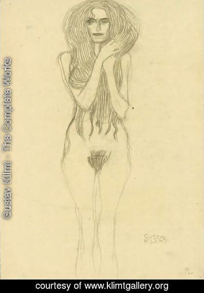 Gustav Klimt - Female Nude From The Front