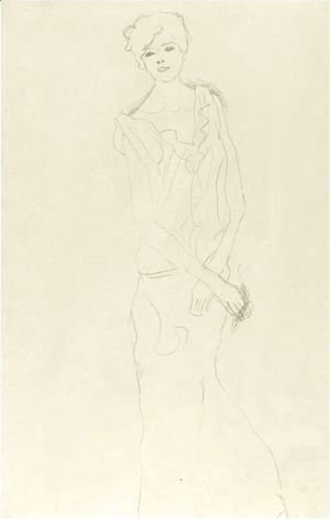 Gustav Klimt - Dancer, Frontal View Or Girl Standing