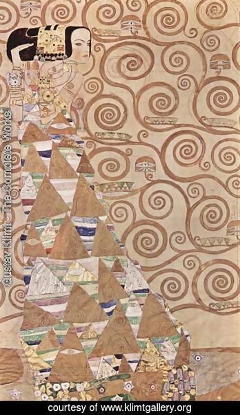 Gustav Klimt - Design for the mural at the Palais Stoclet in Brussels, detail Expectations