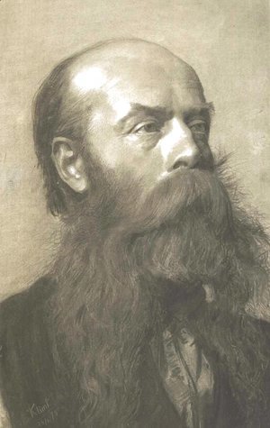 Portrait of a man with beard in three quarter profil