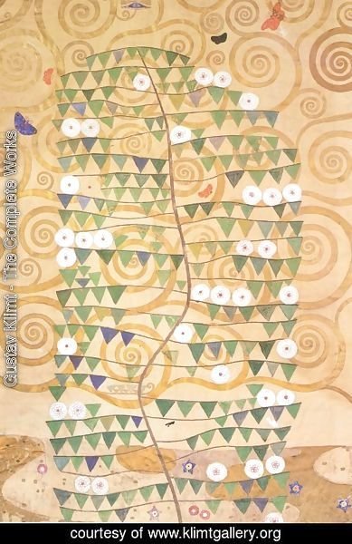 Gustav Klimt - Cartoon for the frieze of the Villa Stoclet in Brussels right part of the tree of life