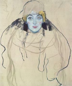Gustav Klimt - Portrait of a Lady (unfinished)