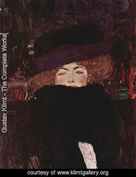 Gustav Klimt - Lady With Hat And Feather Boa