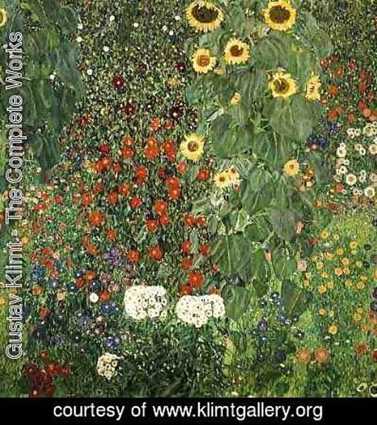 Gustav Klimt - Farmergarden With Sunflower