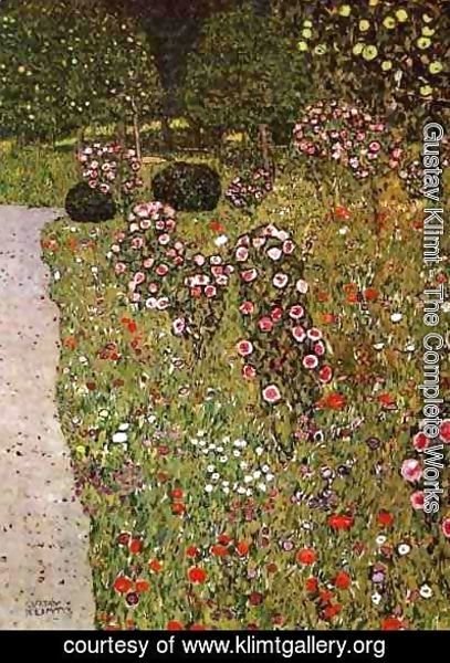 Gustav Klimt - Fruit Garden With Roses