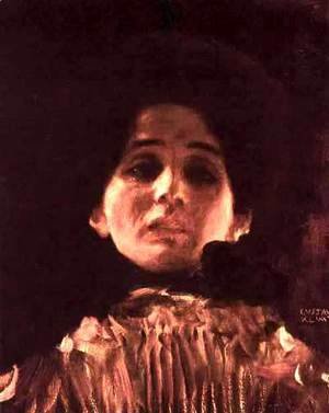 Gustav Klimt - Face Portrait Of A Lady