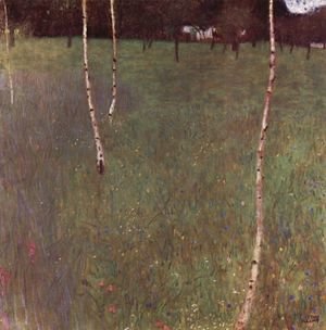 Gustav Klimt - Farmhouse With Birches
