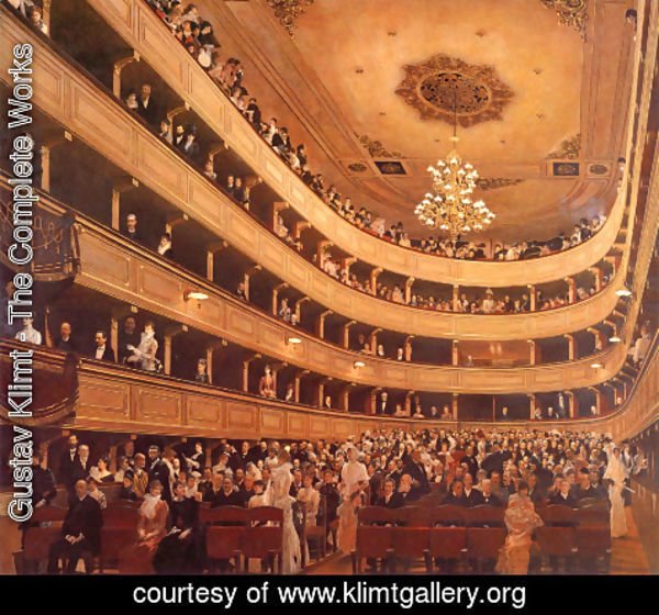 Gustav Klimt - Auditorium in the Old Burgtheater, Vienna
