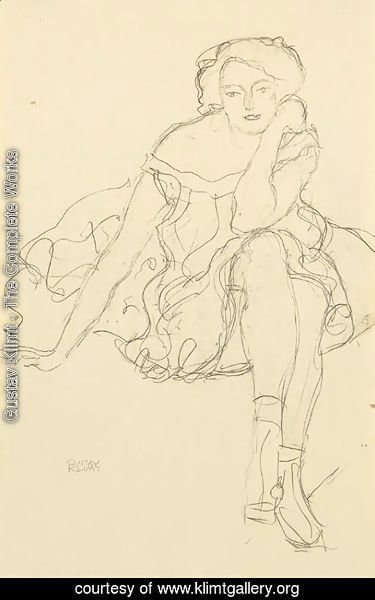 Gustav Klimt - Sitzende von vorne