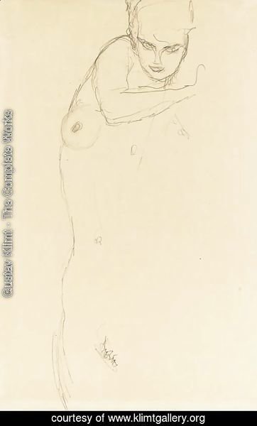 Gustav Klimt - Stehender Akt von vorne