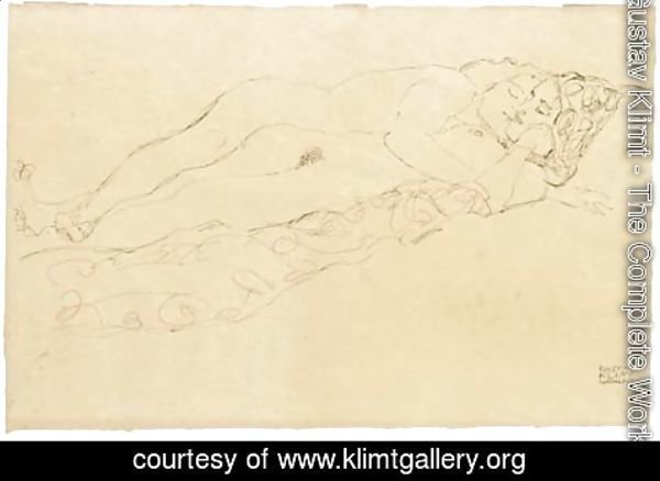 Gustav Klimt - Zwei liegende Frauenakte
