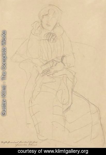Seated Lady From The Front, Study For The Portrait Of Marie Henneberg