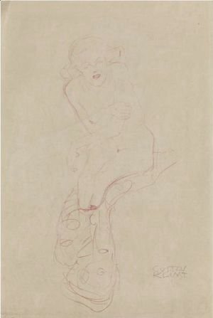 Gustav Klimt - Sitzfrau (Seated Woman)