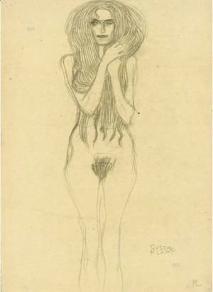 Gustav Klimt - Female Nude From The Front