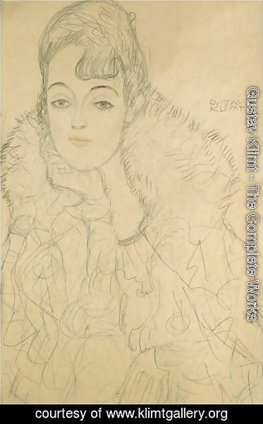 Gustav Klimt - Portrait Of A Lady, Frontal View