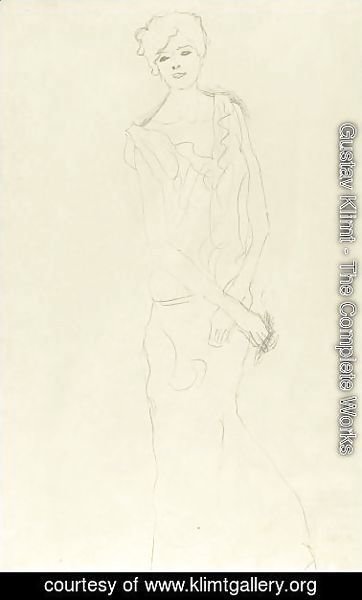 Gustav Klimt - Dancer, Frontal View Or Girl Standing