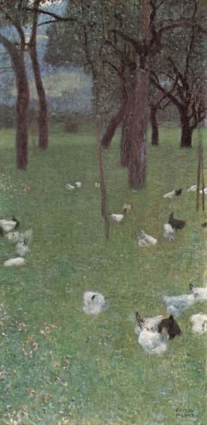 Gustav Klimt - Garden with chickens in St. Agatha