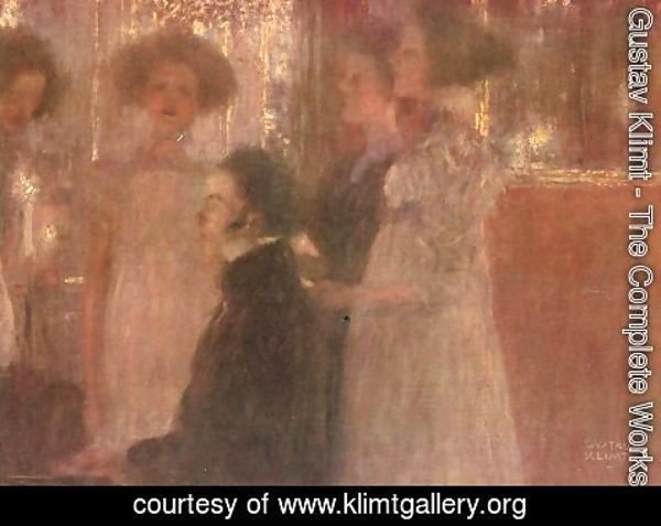 Gustav Klimt - Schubert at the piano I