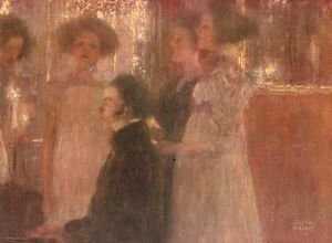 Gustav Klimt - Schubert at the piano I