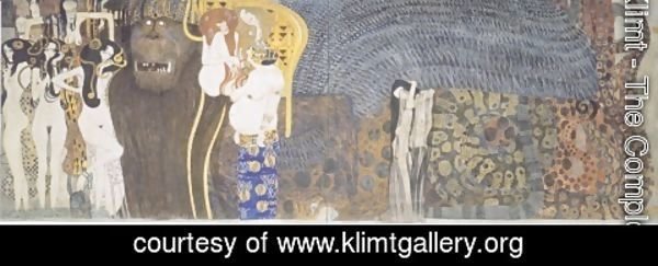 Gustav Klimt - The Beethoven Frieze The Hostile Powers. Far Wall