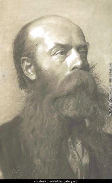 Portrait of a man with beard in three quarter profil