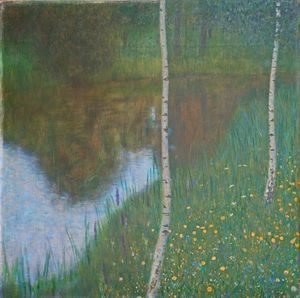 Gustav Klimt - Lakeside with Birch Trees