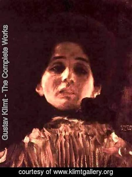 Gustav Klimt - Face Portrait Of A Lady