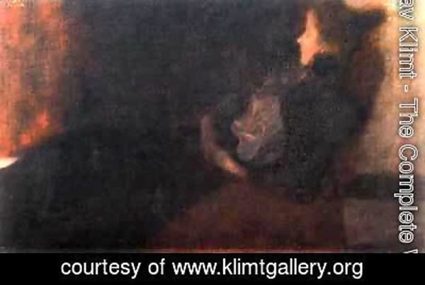 Gustav Klimt - Lady At The Fireplace