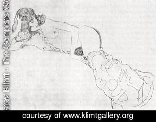 Gustav Klimt - Reclining Woman